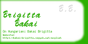 brigitta bakai business card